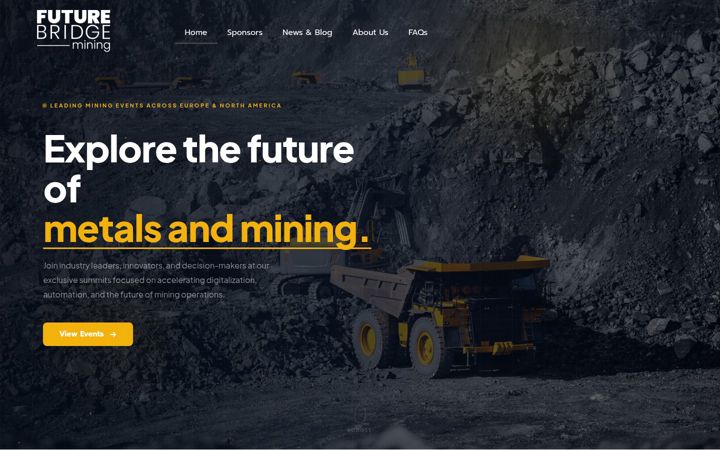 Screenshot of mining-events.com