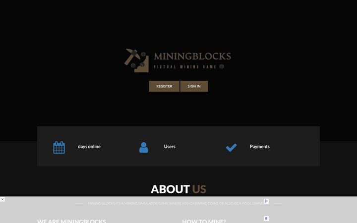Screenshot of miningblocks.club