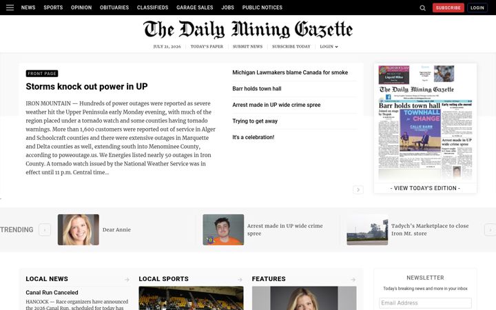 Screenshot of mininggazette.com
