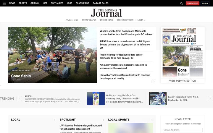 Screenshot of miningjournal.net