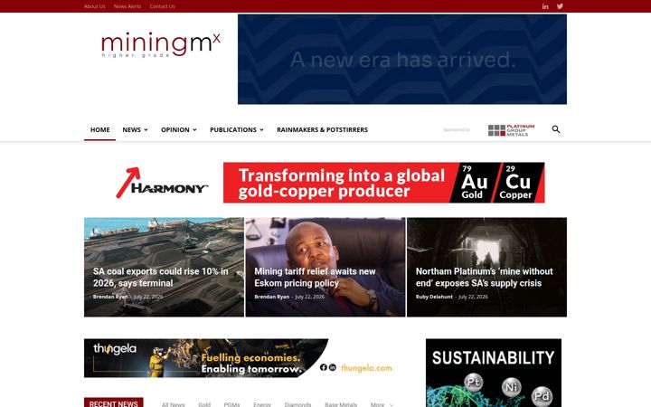 Screenshot von miningmx.com