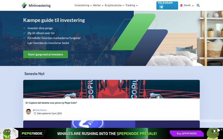 Screenshot of mininvestering.com