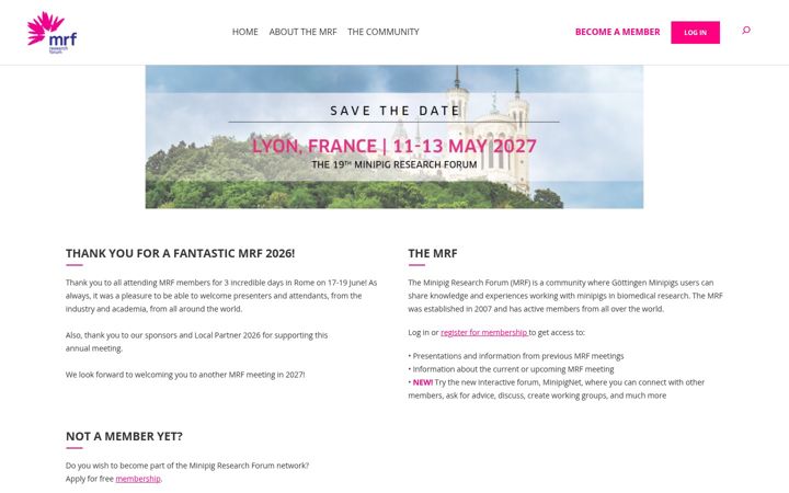 Screenshot of minipigresearchforum.org