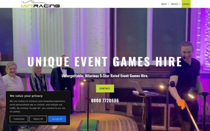 Screenshot of miniracing.com