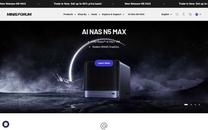 Screenshot του minisforumpc.eu