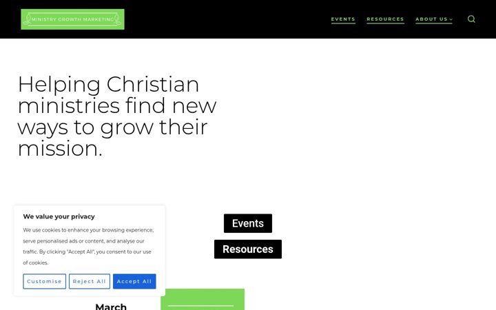 Screenshot of ministrygrowthmarketing.com