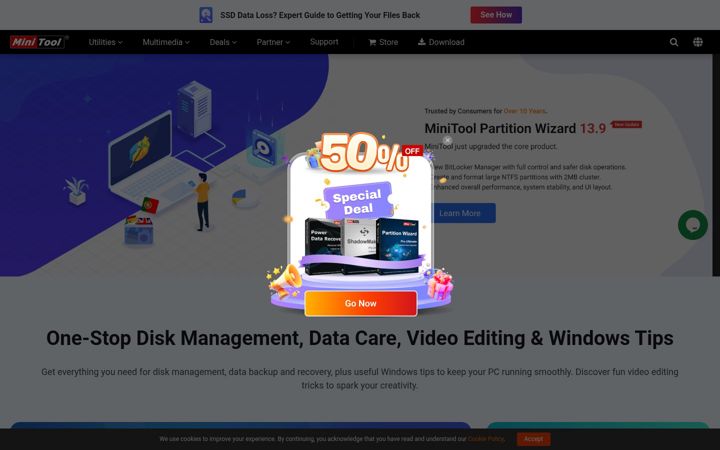 Screenshot ta' minitool.com