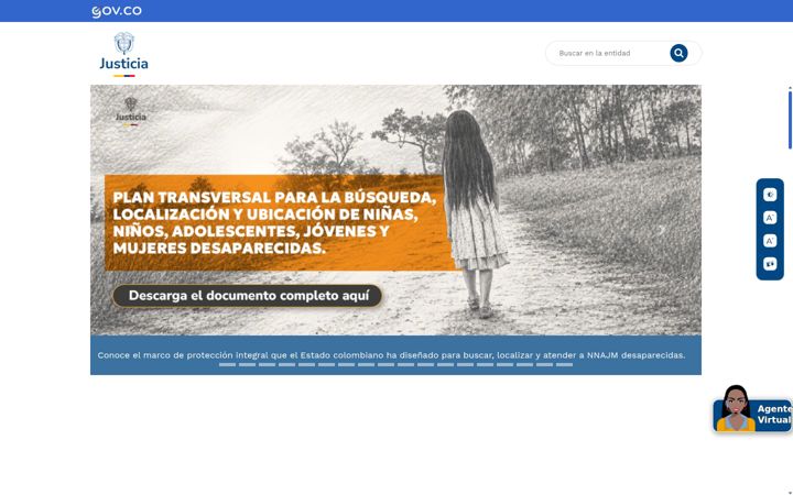 Screenshot of minjusticia.gov.co