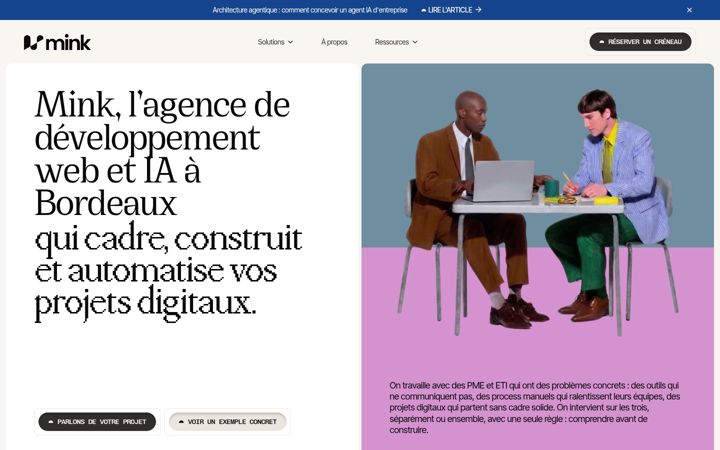 Screenshot of mink-agency.com