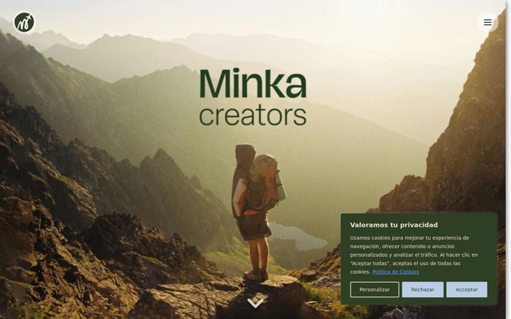 Screenshot of minkacreators.com