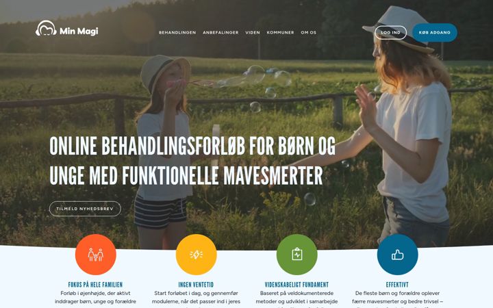 Screenshot of minmagi.dk