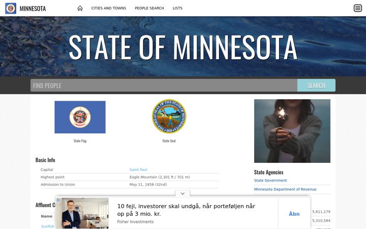 Screenshot of minnesota.land