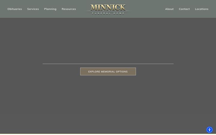 Screenshot of minnickfuneralserviceinc.com