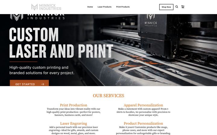 Screenshot ta' minnickindustries.square.site