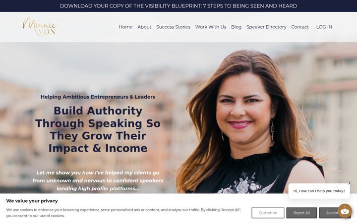 Screenshot of minnievon.com