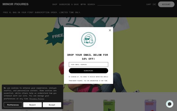 Screenshot of minorfigures.com