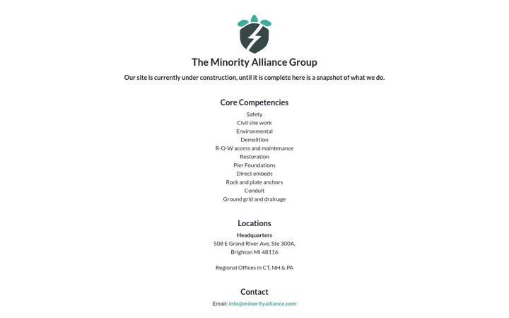 Screenshot of minorityalliance.com