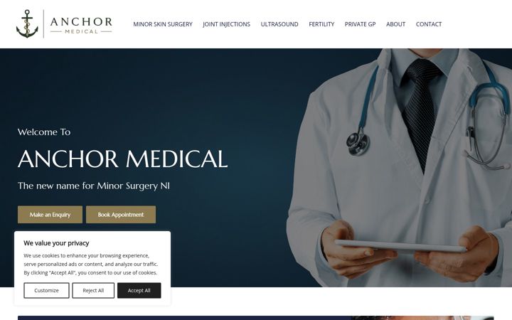 Screenshot of minorsurgeryni.com
