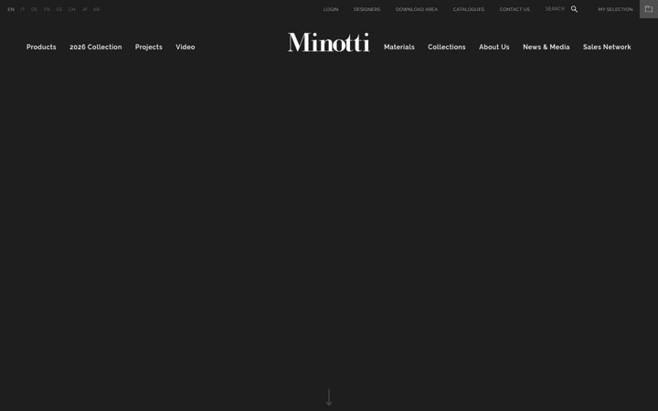 Screenshot of minotti.com