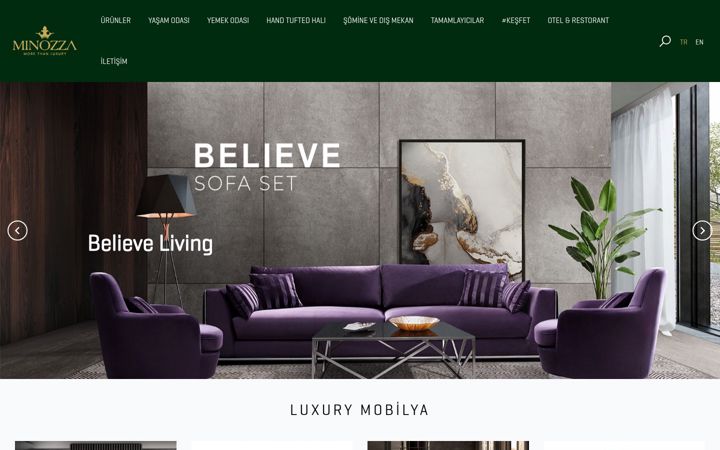 Screenshot of minozza.com