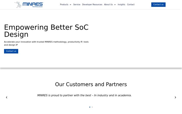 Screenshot of minres.com