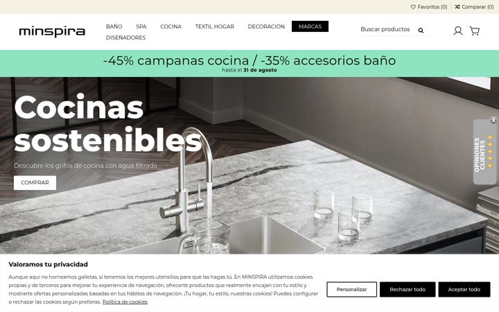 Screenshot of minspira.com