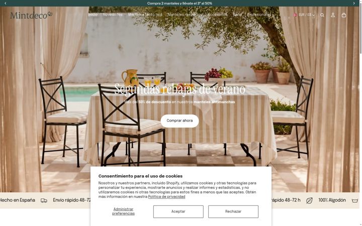 Screenshot of mint-deco.com