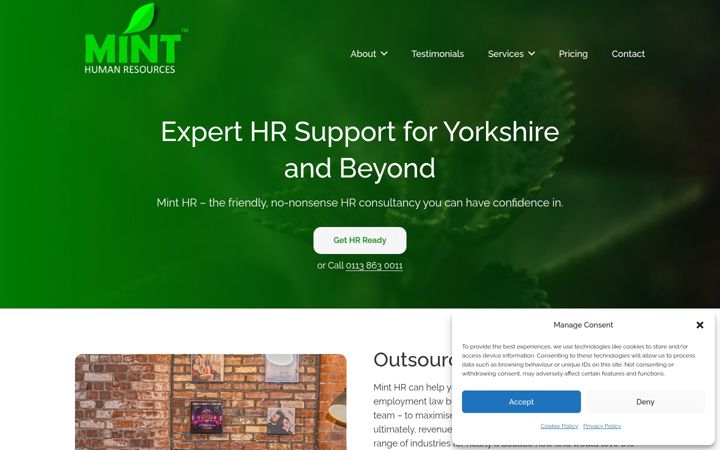 Screenshot of mint-hr.com