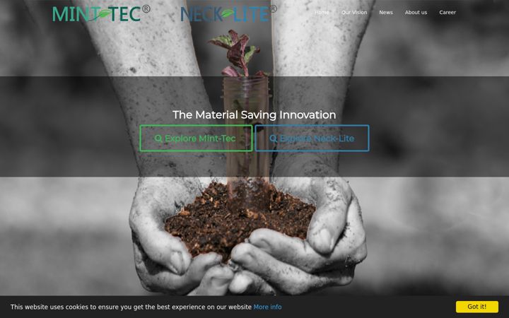 Screenshot of mint-tec.com