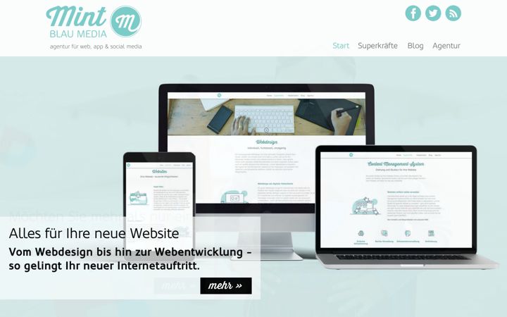 Screenshot of mintblau.com