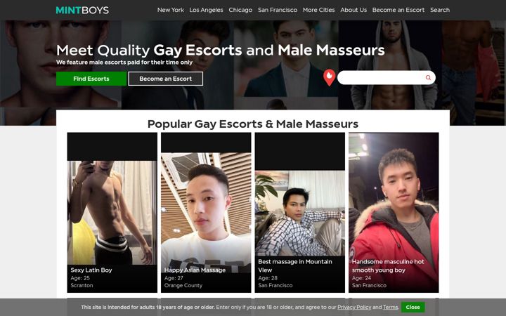 Screenshot of mintboys.com