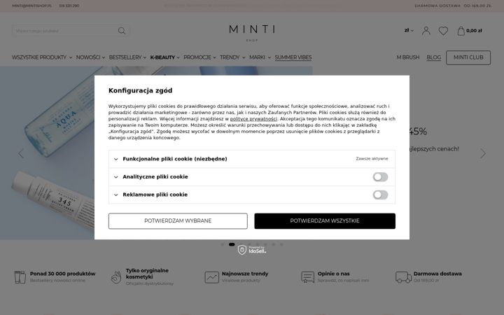 Screenshot of mintishop.pl