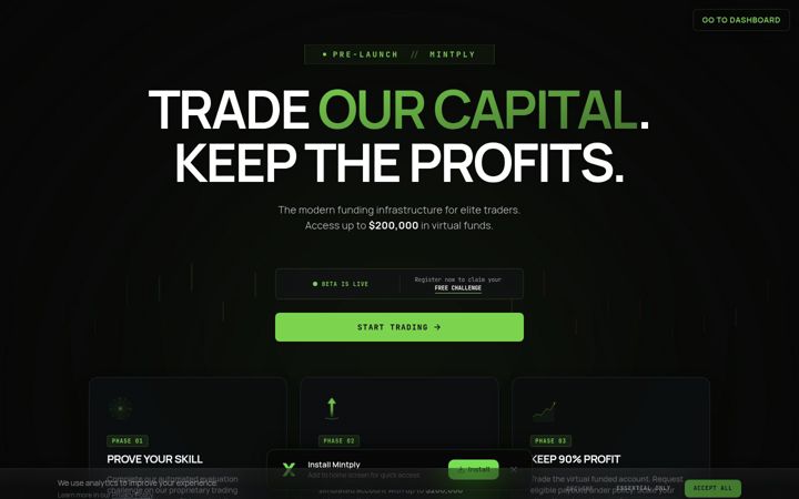Screenshot of mintply.com