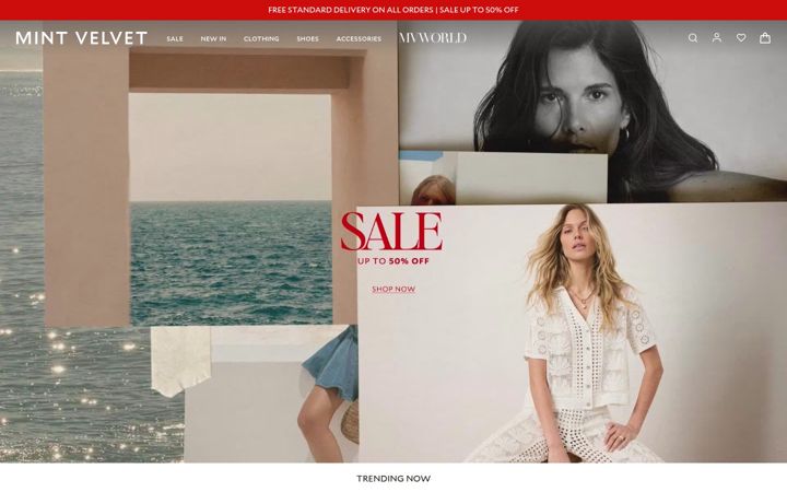 Screenshot of mintvelvet.com