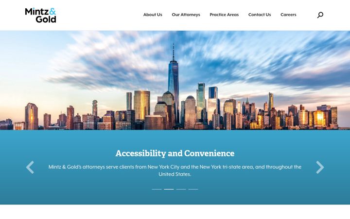 Screenshot of mintzandgold.com