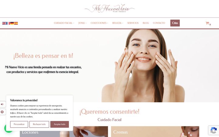 Screenshot of minuevovicio.com
