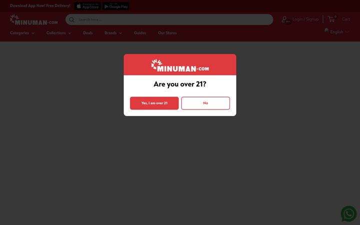 Screenshot of minuman.com