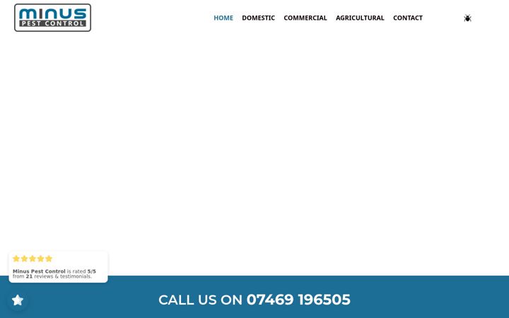 Screenshot of minuspestcontrol.com