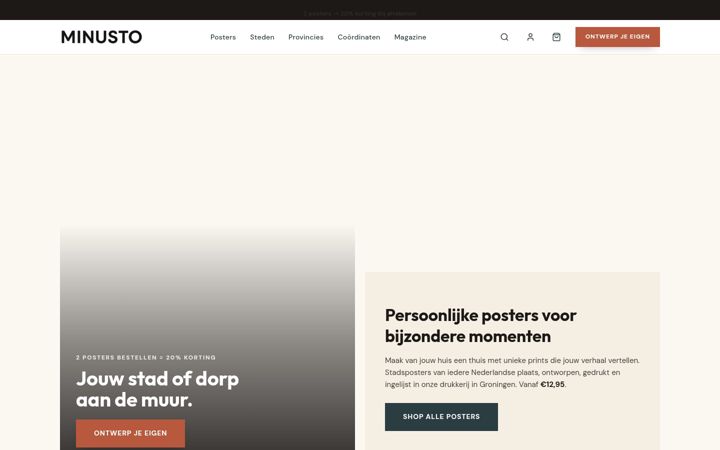 Screenshot of minusto.com