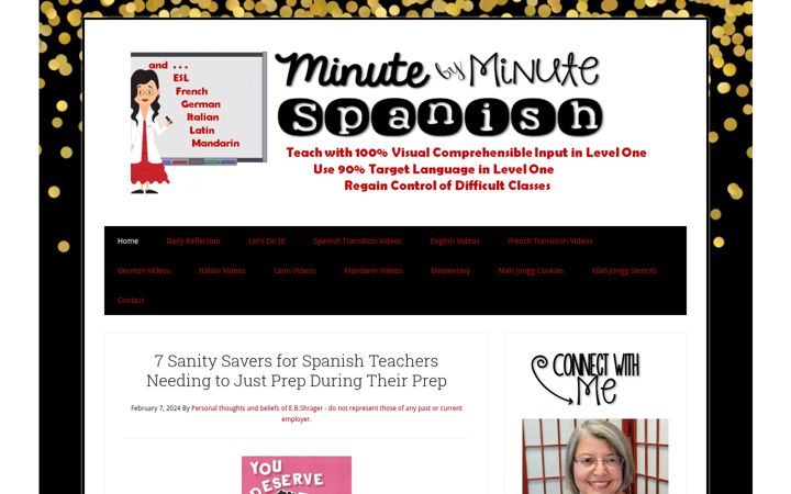 Screenshot of minutebyminutespanish.com