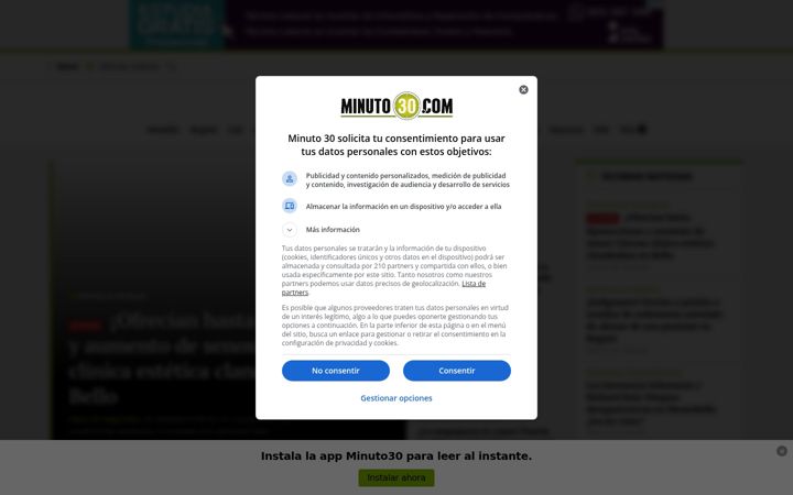 Screenshot of minuto30.com
