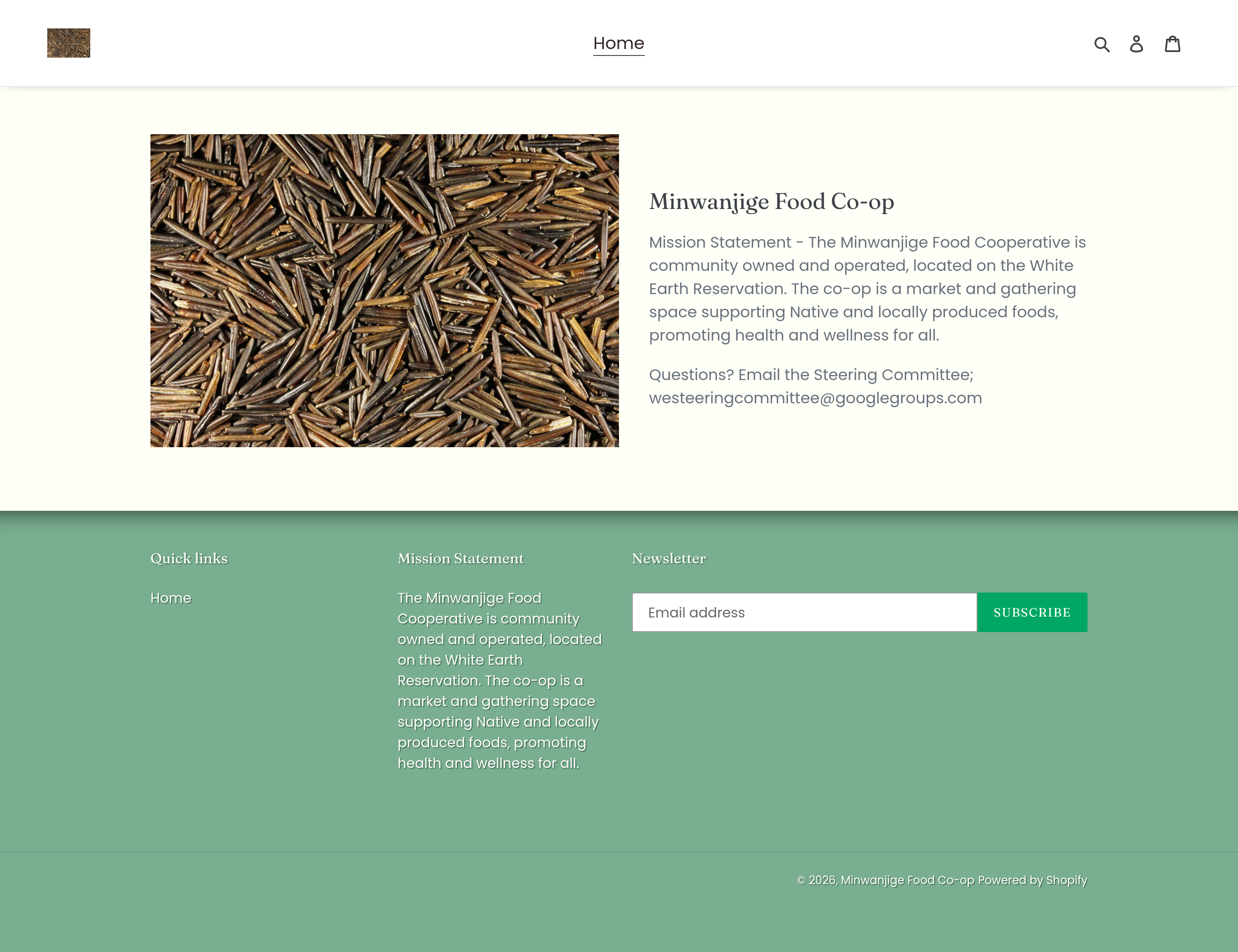 Screenshot of White Earth Mobile Market
– Minwanjige Food Co-op