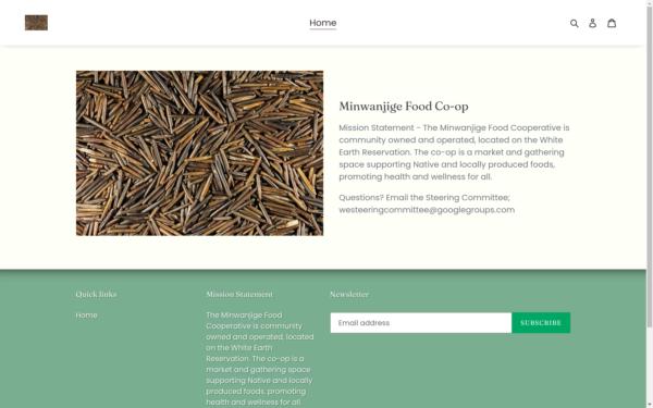 Screenshot von minwanjigefoodcoop.com