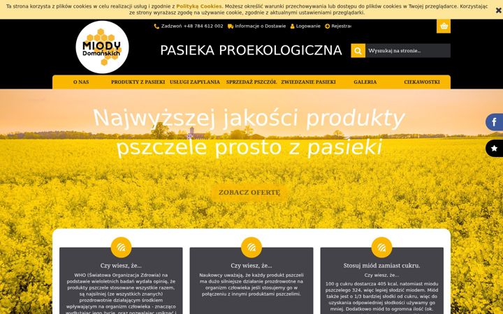 Screenshot of miodydomanskich.com