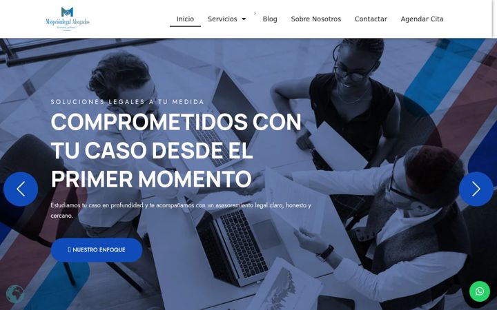 Screenshot of miopcionlegal.com