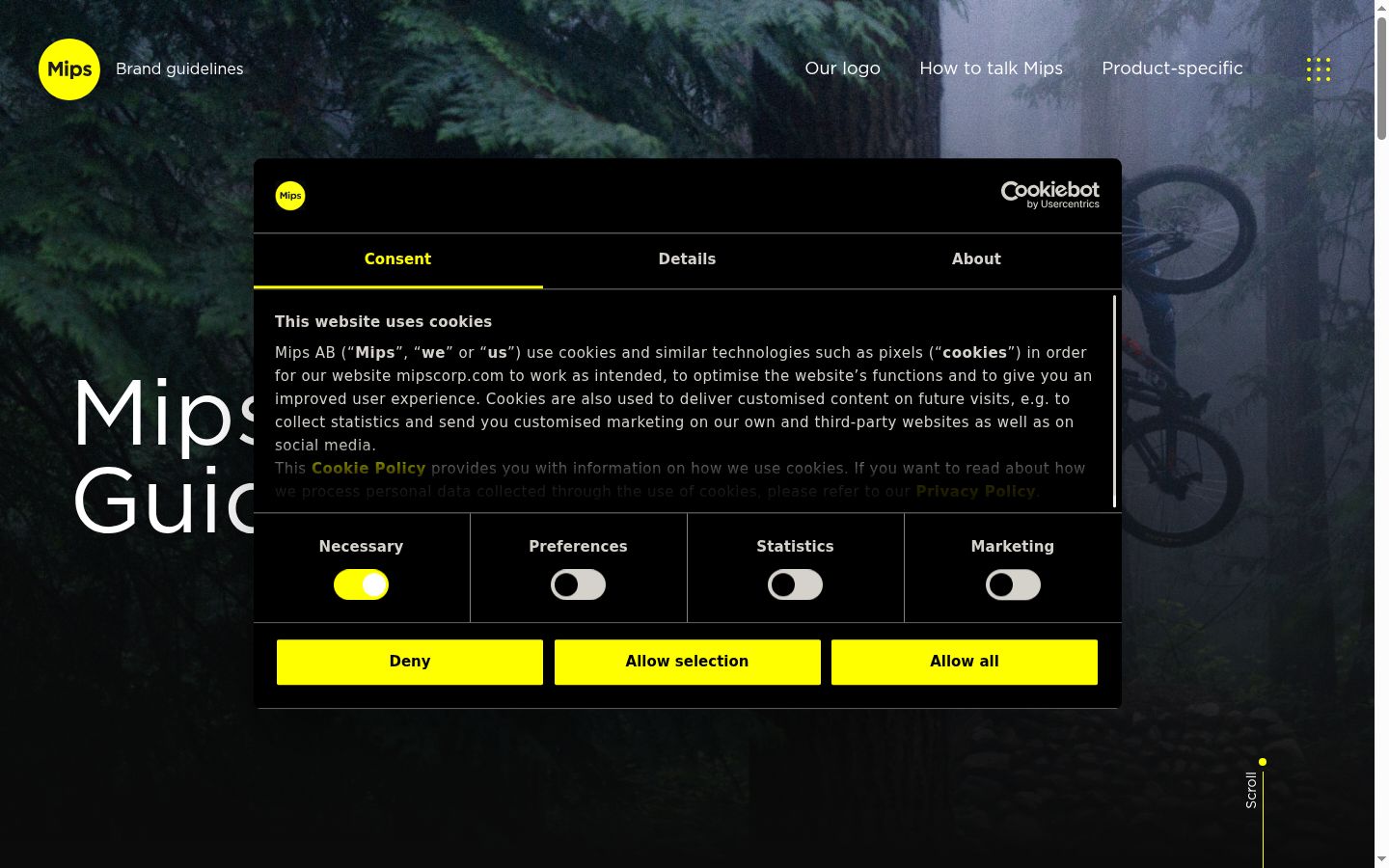 Screenshot tal-banner tal-kunsens muri qabel kwalunkwe interazzjoni