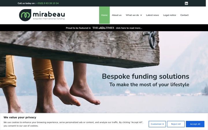 Screenshot of mirabeaufinancial.com