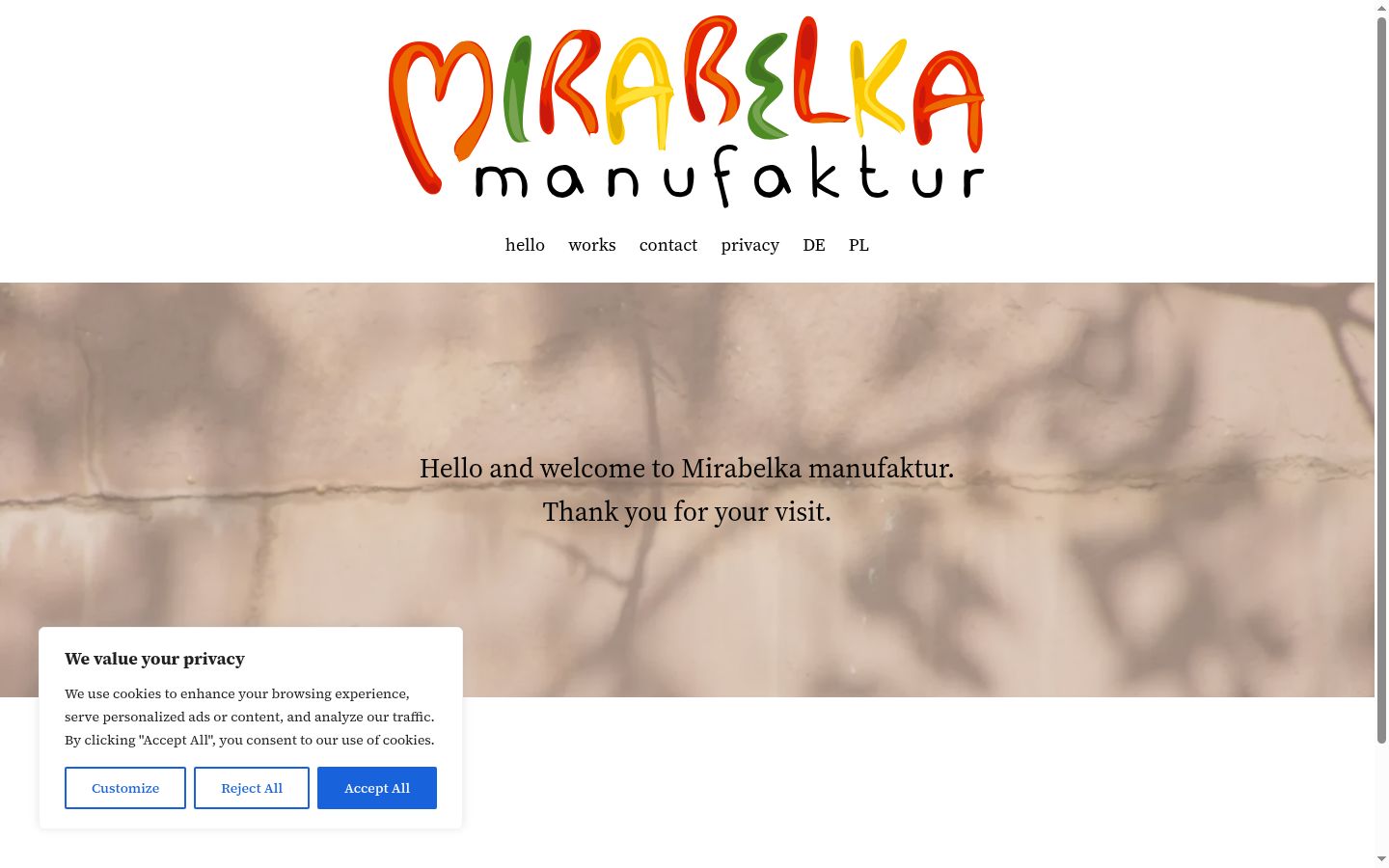Screenshot του banner συγκατάθεσης που εμφανίστηκε πριν από οποιαδήποτε αλληλεπίδραση