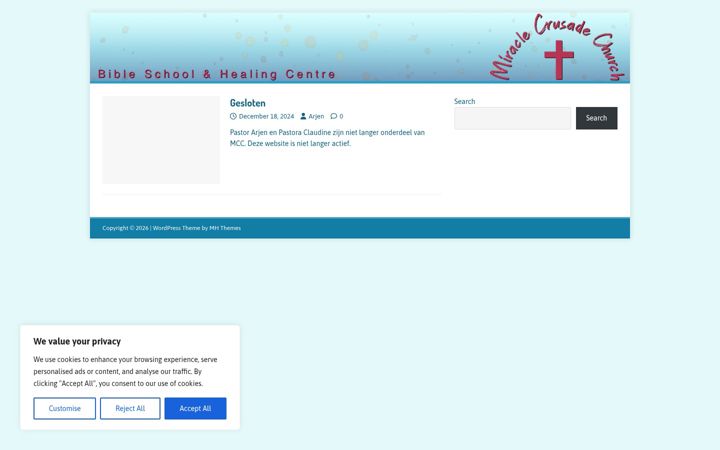 Screenshot of miraclecrusadechurch.com
