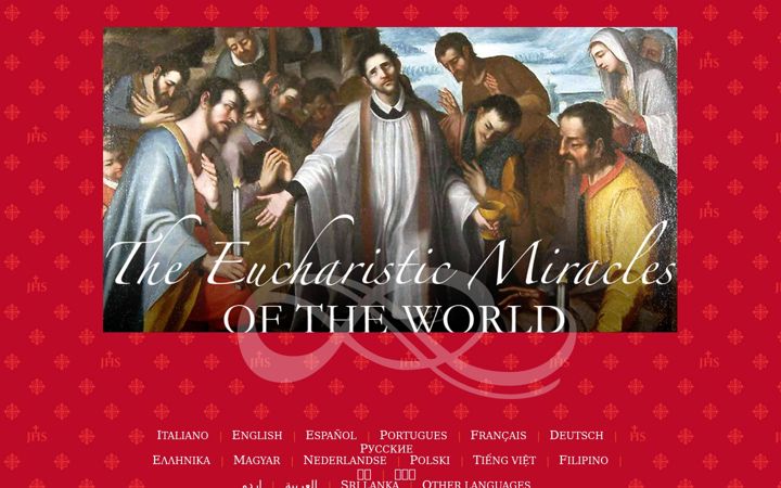 Screenshot of miracolieucaristici.org
